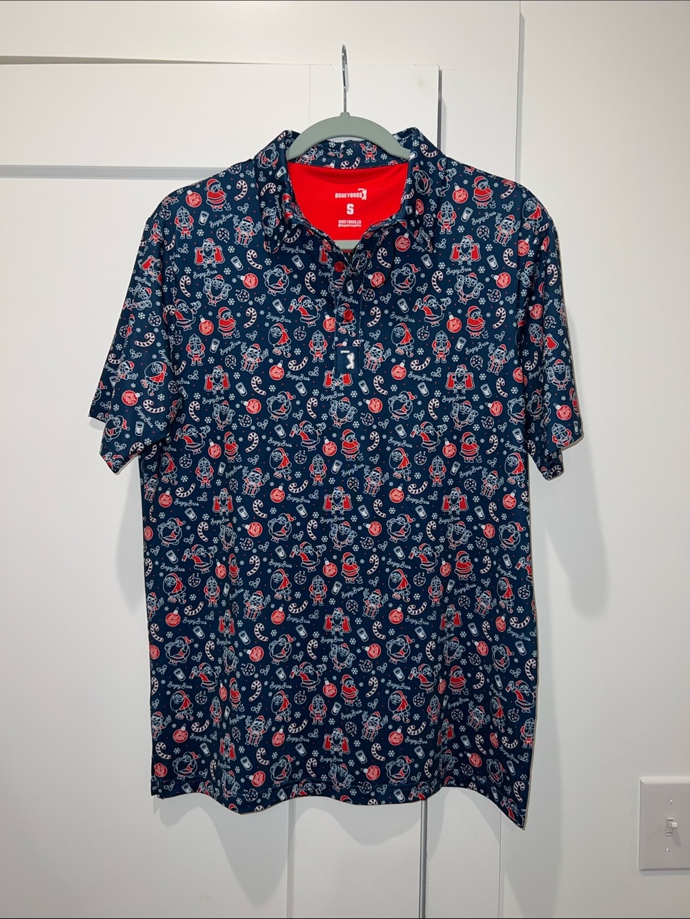 Bogey Bros Golf Co. Bad Santa Christmas Polo Shirt